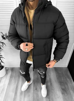 Geaca barbati de iarna neagra 2317 62-4