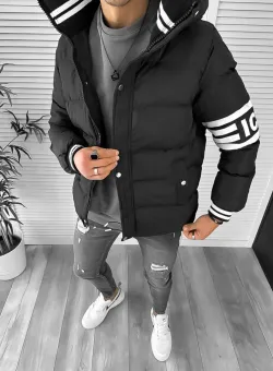 Geaca barbati de iarna neagra 9030 59-4