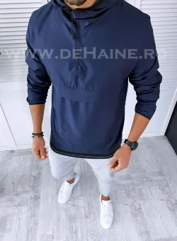 Geaca barbati de toamna bleumarin din fas subtire B2370 O4-1