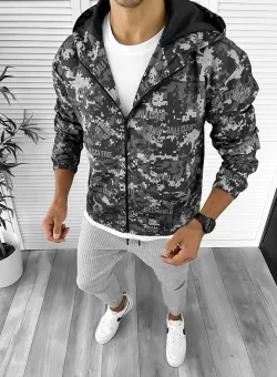 Geaca barbati de toamna cu imprimeu din fas subtire 12330 O4-3.3