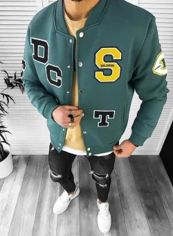 Geaca barbati de toamna cu imprimeu verde K176 P20-4.1