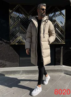 Geaca barbati groasa bej de iarna B9729 E