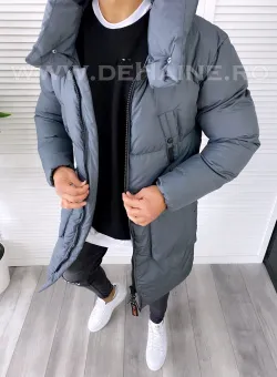 Geaca barbati groasa gri petrol de iarna B6191 E