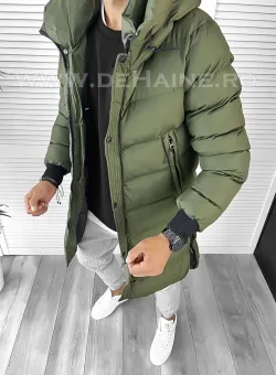 Geaca barbati groasa kaki de iarna 8080 52-5