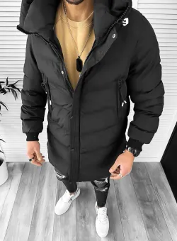 Geaca barbati groasa neagra de iarna 80801