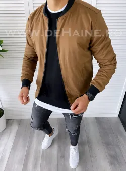 Geaca barbati primavara maro inchis B6327 Z31-1