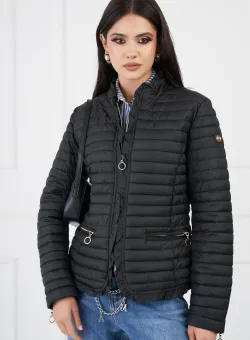 Geaca Julia neagra cu buzunare