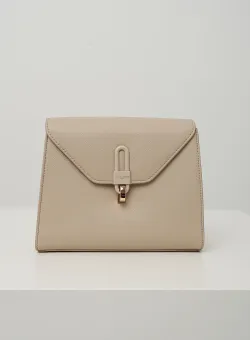 Geanta office din piele ecologica bej cu lacatel