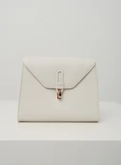 Geanta office din piele ecologica ivory cu lacatel