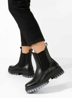 Ghete chelsea dama Tiziana negre