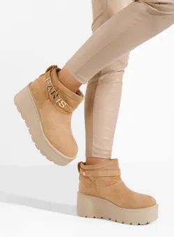 Ghete cu platformă Alrima kaki