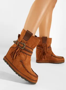 Ghete cu platforma camel Pereisa