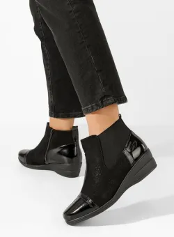 Ghete cu platforma negre Aversa