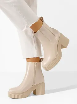 Ghete cu toc Noraeva bej