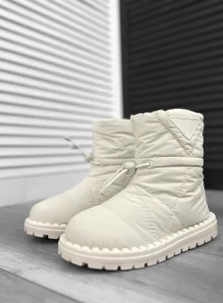 Ghete dama imblanite bej B708 T53-3