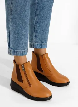 Ghete dama piele maro Parolis