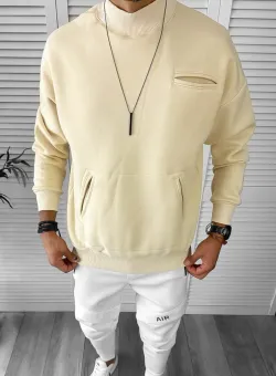 Hanorac barbati bej slim fit K226 X12