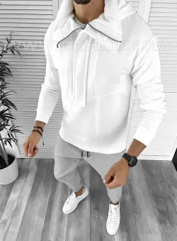 Hanorac barbati slim fit alb K322 I2-2
