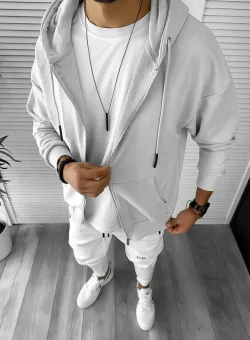 Hanorac barbati slim fit gri K109 D2-1.3