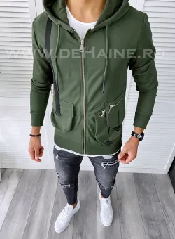 Hanorac barbati slim fit kaki 2692 D3-2.3