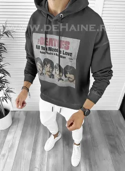 Hanorac barbati slim fit negru K113 i16-1.3