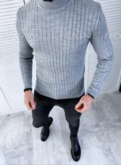 Helanca barbati slim fit gri deschis B2736 O4-5.2