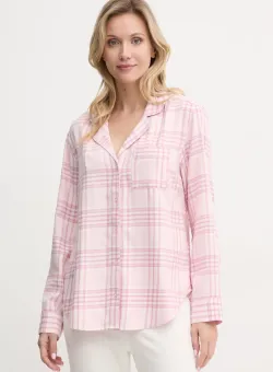 Hollister Co. camasa de pijama femei, culoarea roz, KI346-4055