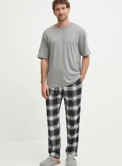 Hollister Co. pijama barbati, culoarea gri, modelator, KI313-4013