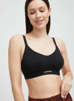 Icebreaker lenjerie functionala Queens Clasp culoarea negru, neted