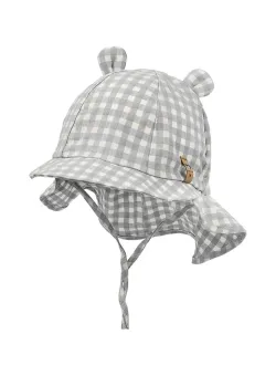 Jamiks caciula de bumbac pentru copii WIDAR culoarea gri, modelator