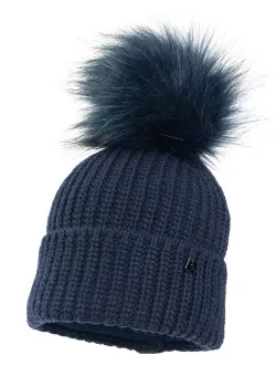 Jamiks caciula din lana pentru copii COLD II culoarea albastru marin