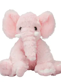 Jucarie de plus, Puffy Friends, Elefant, Roz, 30 cm