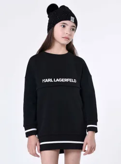 Karl Lagerfeld caciula copii culoarea negru, din tesatura neteda