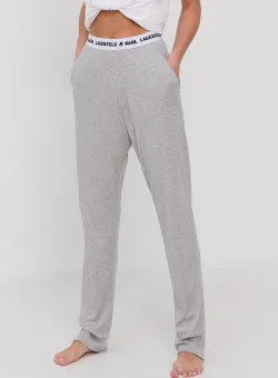 Karl Lagerfeld Pantaloni de pijama femei, culoarea gri