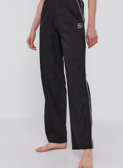 Karl Lagerfeld Pantaloni de pijama femei, culoarea negru