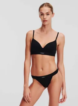 Karl Lagerfeld sutien culoarea negru, neted, 245W2110