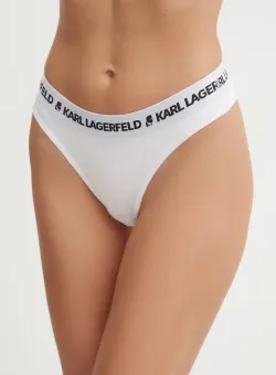 Karl Lagerfeld tanga 3-pack culoarea alb, 246W2113
