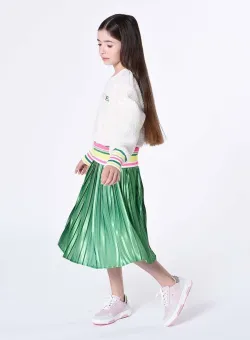 Karl Lagerfeld teniși din piele copii culoarea roz