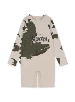 Konges Sløjd costum de baie dintr-o bucată pentru bebeluși culoarea verde