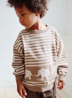 Konges Sløjd pulover pentru copii din amestec de lana culoarea bej, light