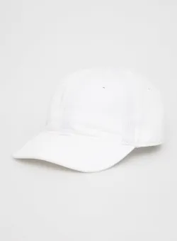 Lacoste caciula de bumbac pentru copii culoarea alb, cu imprimeu