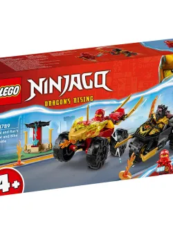 LEGO® Ninjago - Infruntarea dintre Kai in masina si Ras pe motocicleta (71789)