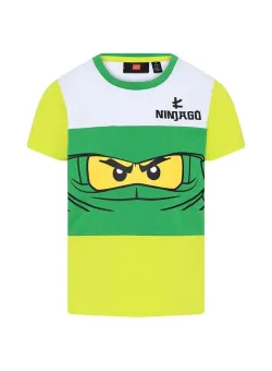 Lego tricou copii culoarea verde, cu imprimeu