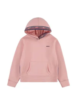 Levi's bluza bebe culoarea roz, cu glugă, cu imprimeu