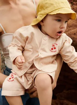 Liewood șapcă pentru copii din amestec de in culoarea bej, neted