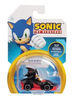Masinuta din metal cu figurina, Sonic the Hedgehog, Shadow, 1:64