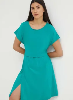 Max Mara Beachwear rochie de plaja culoarea verde, 2416621019600