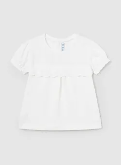 Mayoral bluza bebe culoarea alb, neted