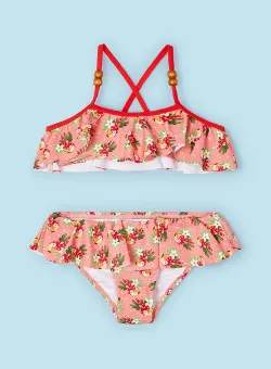 Mayoral costum de baie pentru copii din două piese culoarea roz