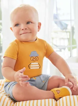 Mayoral Newborn compleu bebe culoarea galben